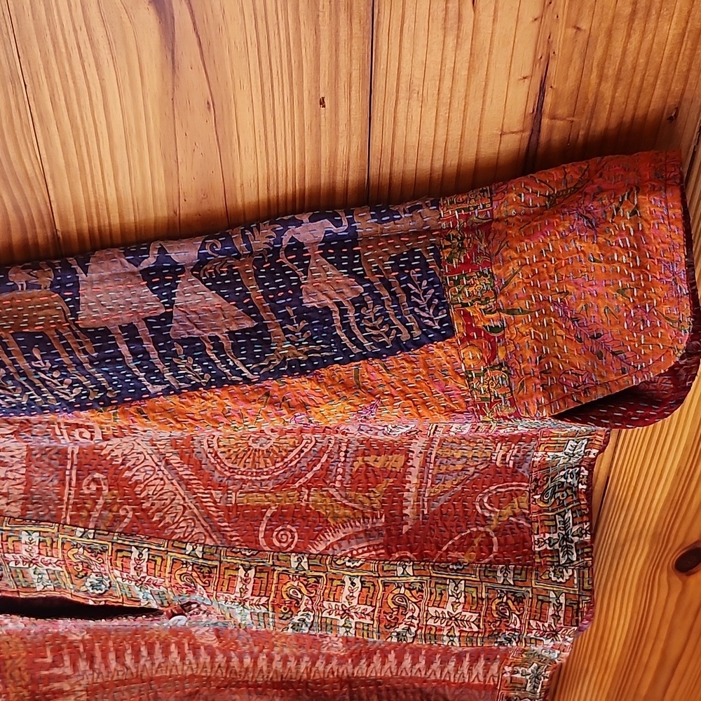 Kantha Patterned Boho Artisan Made Lightweight Sp… - image 4